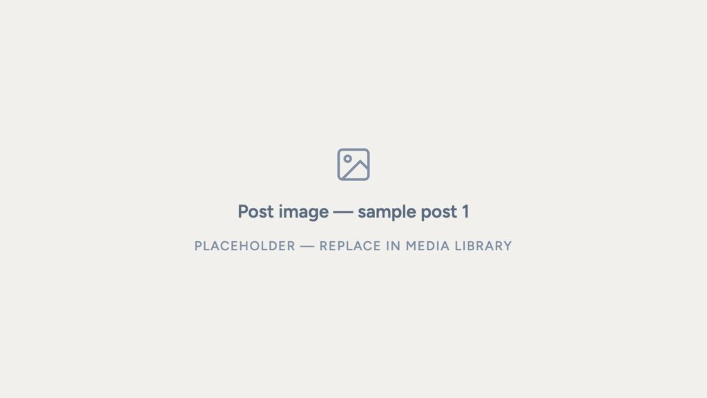 Placeholder: Post image — sample post 1