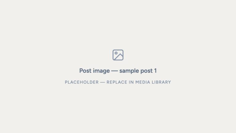 Placeholder: Post image — sample post 1