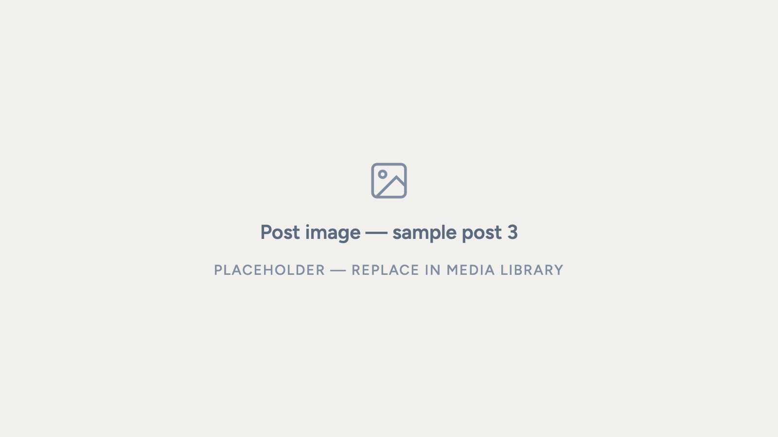 Placeholder: Post image — sample post 3