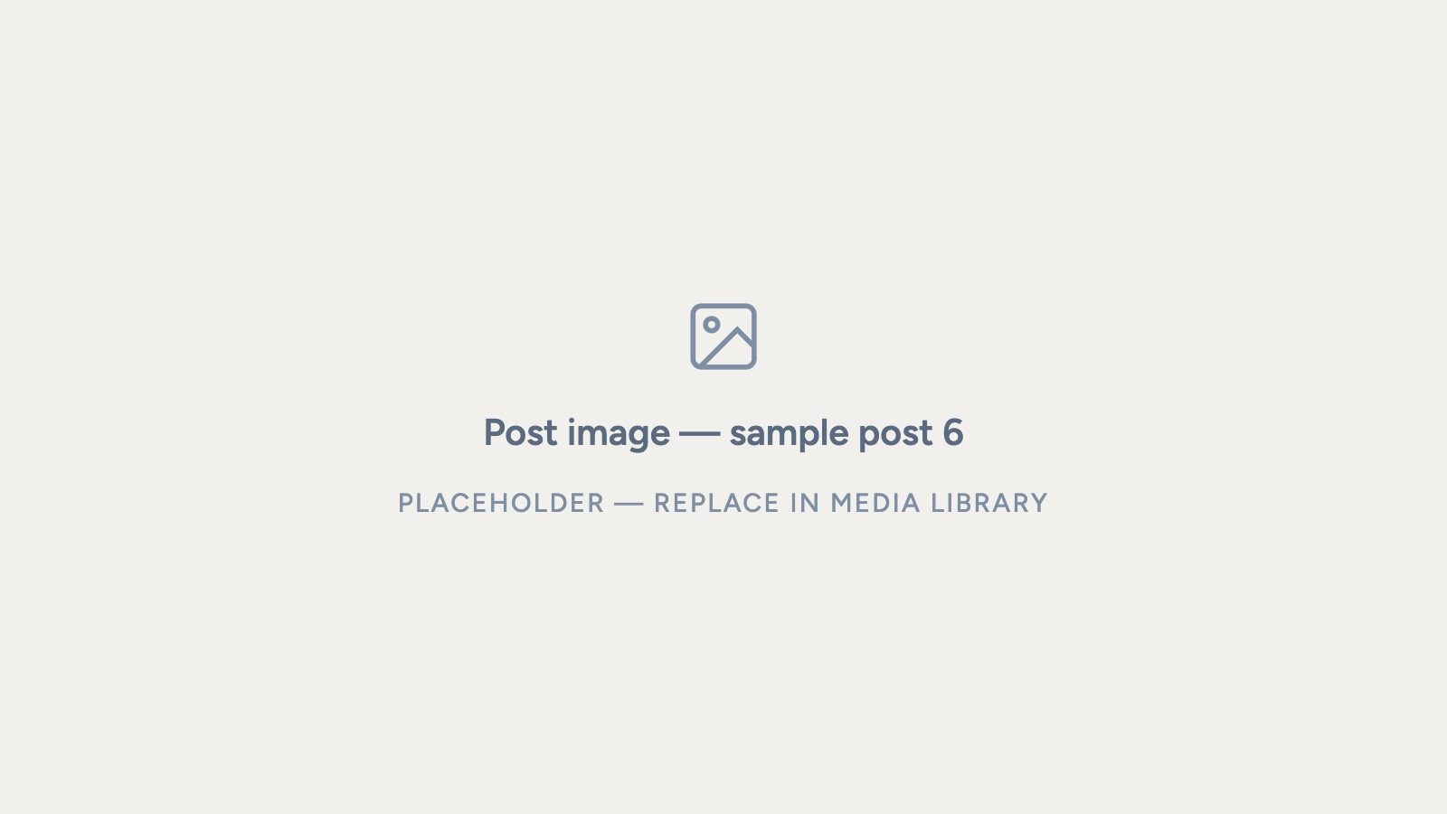 Placeholder: Post image — sample post 6